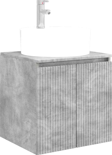  Vegghengt vaskeservant Betonggrå 49,5 x 44,5 x 65 cm