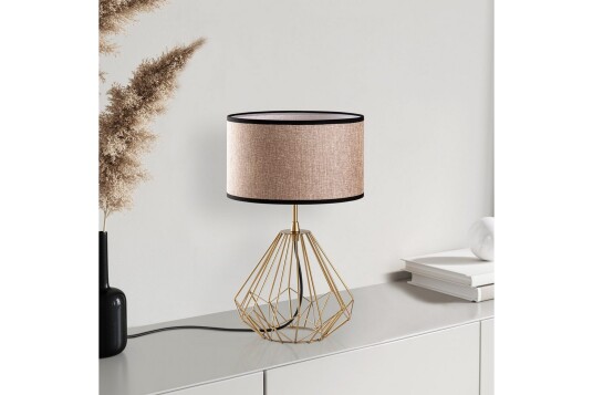 Bordlampe Almasi Beige / Gull Beige / Gull
