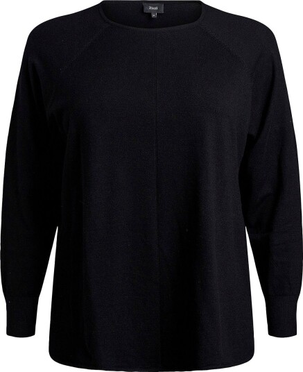 Zizzi   Genser caElla L/S New Pullover   Svart