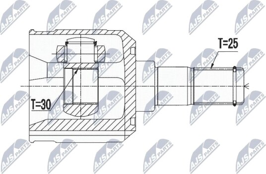 Nty Drivknute drivaksel NTY NPW HY 501