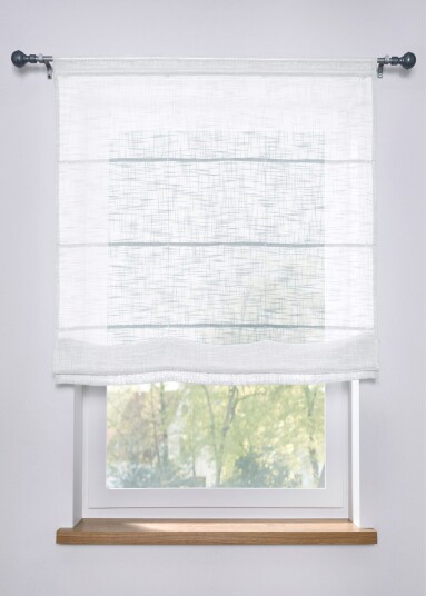 bonprix Liftgardin med lin-look 2 (H/B: 130/60 cm),6 (H/B: 130/120 cm),8 (H/B: 210/70 cm),3 (H/B: 130/70 cm),9 (H/B: 210/80 cm),4 (H/B: 130/80 cm),5 (H/B: 130/100 cm) hvit