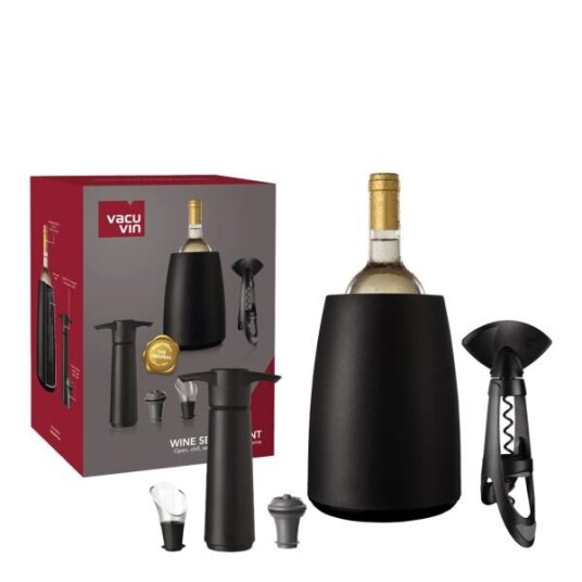Vacu Vin Wine Elegant Plus sett svart Vacu Vin Wine Elegant Plus sett svart