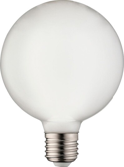 Globen LightingLyskilde E27 LED 3 trinn kan dimmes Globe 100 mm Opal 0,4 7WHvitLyspærer & glødepærer