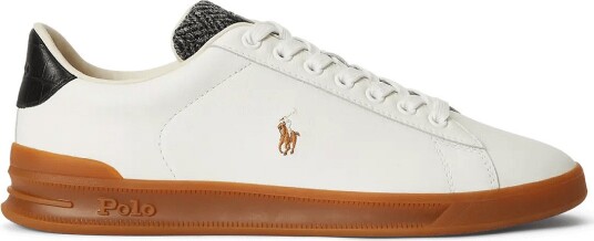 Polo Ralph Lauren Heritage Court Ii Leather Tweed Sneaker DECKWASH WHITE/BL 45 Polo Ralph Lauren Heritage Court Ii Leather Tweed Sneaker DECKWASH WHITE/BL 45