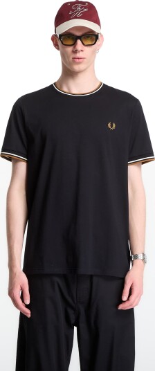 Fred Perry Twin Tipped T Shirt   Black   S
