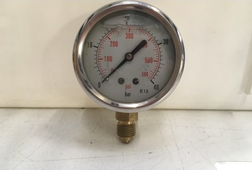 Glyserinmanometer Ø 63 mm RF-hus, 1/4" rg. nedovervendt 0+40 Bar/Psi