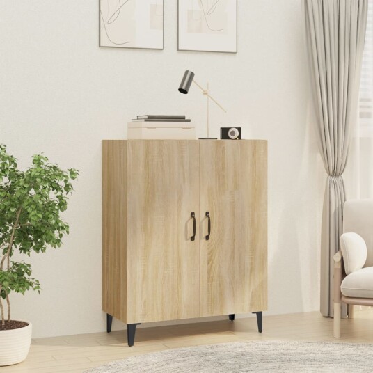 vidaXL Skjenk sonoma eik 70x34x90 cm konstruert tre vidaXL Skjenk sonoma eik 70x34x90 cm konstruert tre