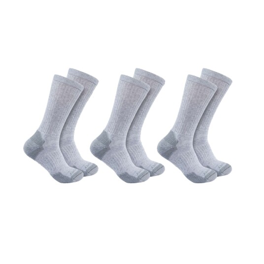 Carhartt Crew Socks 3 Pack Men"s Grey M
