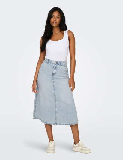 ONLY Onlmindy Hw Loose Dnm Skirt Noos Blue S