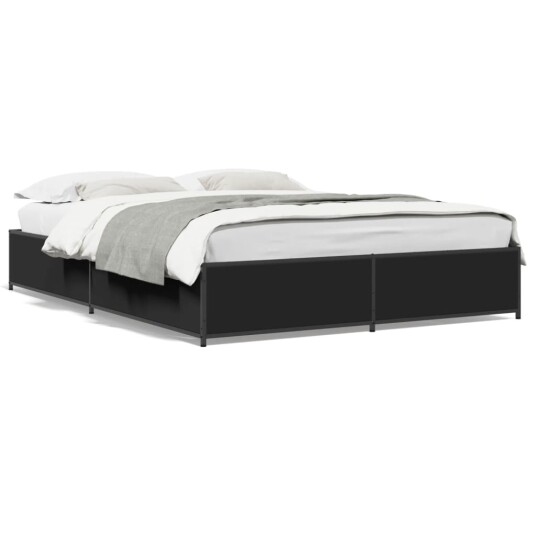  Sengeramme svart 140x200 cm konstruert tre og metall 8721102610325