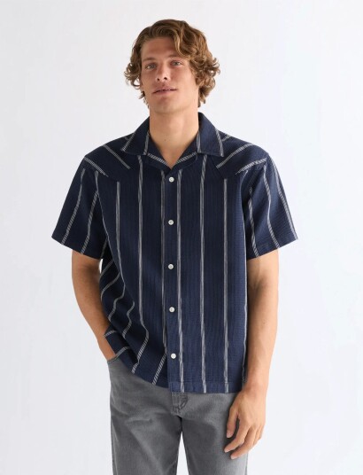 Wrangler Ss W Resort Shirt Navy XXL x 00