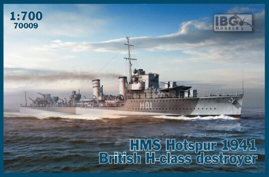 IBG HMS Hotspur 1941 Britisk H-klasse Jager Modellskip 1:700