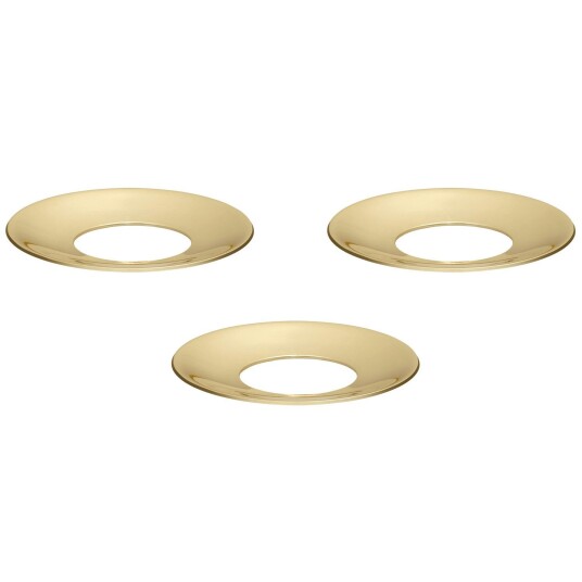 Stoff Nagel Lysmansjett i massiv messing 3-pk