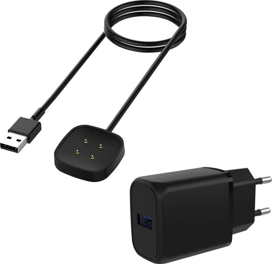Fitbit Sense 2/Versa 3/Versa 4 Vegglader 18W + ladekabel, 1m