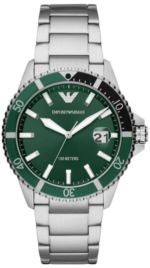 Emporio Armani Herreklokke AR11338 World Explorer Grønn/Stål Ø42 mm