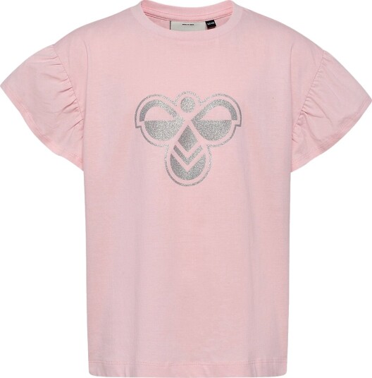 Hummel T skjorte hmlJR Ruffle Pale Lilac Hummel 4 år (104) T skjorte Rosa