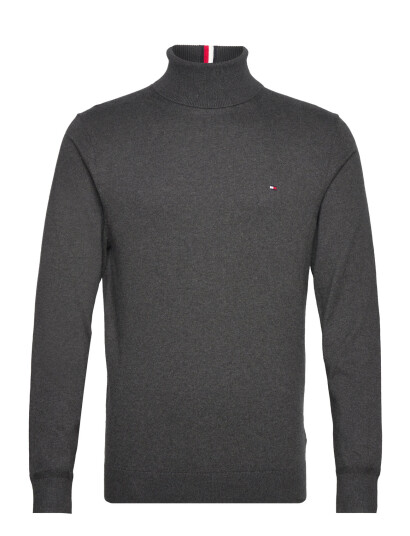 Tommy Hilfiger Pima Org Ctn Cashmere Roll Neck - Grey - XXL Tommy Hilfiger Pima Org Ctn Cashmere Roll Neck - Grey - XXL