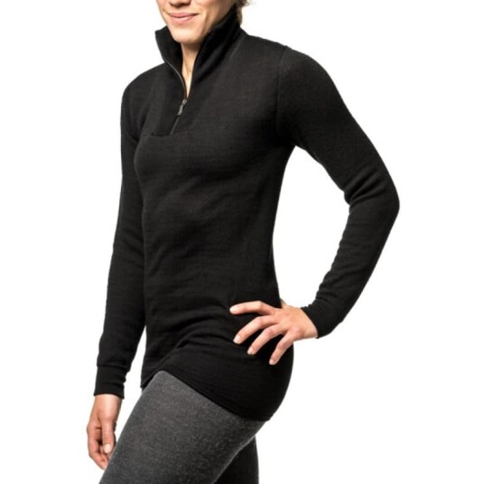 Woolpower Zip Turtleneck 400 Sort XXS Man