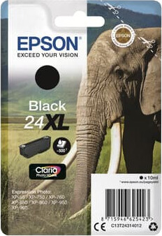Epson Blekk Svart 24xl - Xp-750/xp-850/xp-950 Blister Epson Blekk Svart 24xl - Xp-750/xp-850/xp-950 Blister