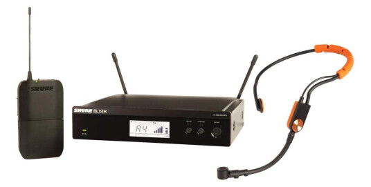 Shure Blx14r Bodypack System Rack Mount Med Sm31fh Headset, S8823-832 Mhz