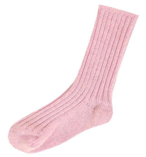 Joha Ull Ullsokker Til Baby Og Barn - Rib - Rosa