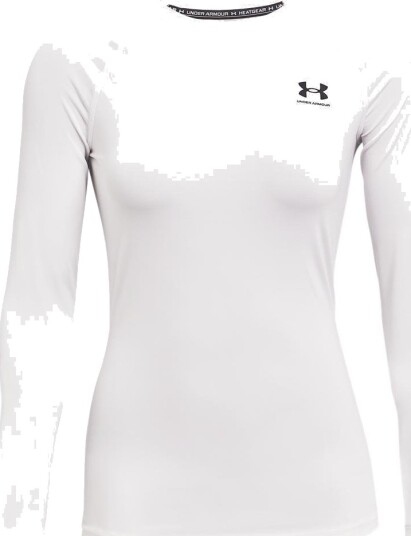 Under Armour Women"s HeatGear Compression Long Sleeve White/Black XL