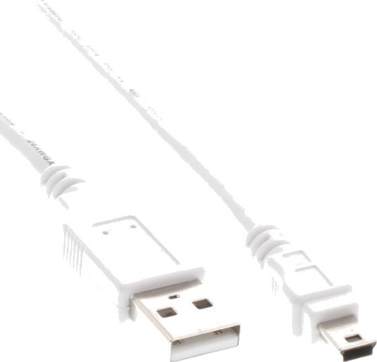 Inline 31810W 1 M Usb A Mini Usb B Usb 2.0 Hankjønn/Hankjønn Hvit
