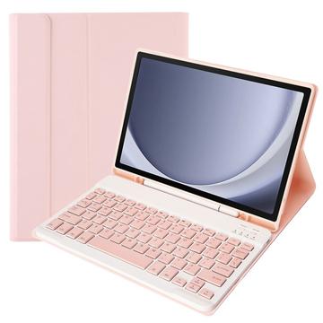 Samsung Galaxy Tab A9+ Etui med Bluetooth tastatur Rosa