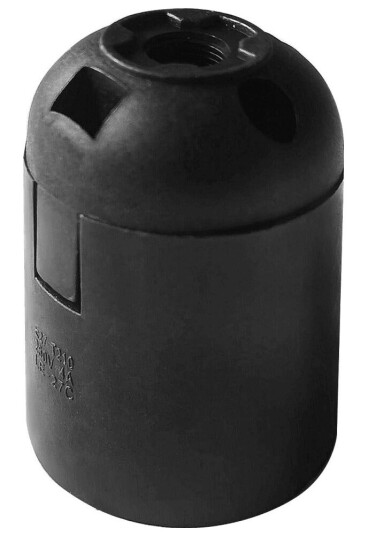 Orno E27 Termoplast Leholder Sort 40 Stk.