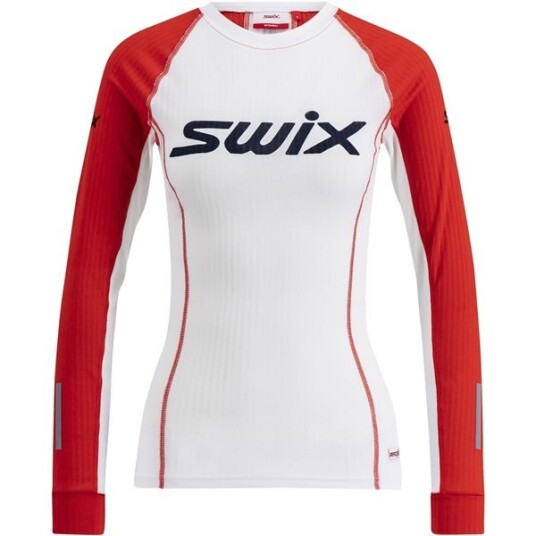 Swix Roadline Racex Long Sleeve W Bright White/Fiery Red XL Swix Roadline Racex Long Sleeve W Bright White/Fiery Red XL