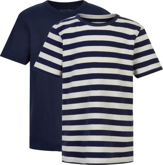 Minymo Basic 32 -T-Shirt Ss (2-Pack) Navy 146 Minymo Basic 32 -T-Shirt Ss (2-Pack) Navy 146