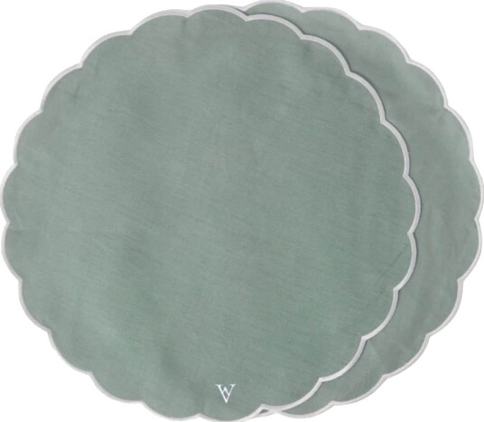 Von Norten   Grace Scallop bordbrikke lin 42 cm 2 stk Florence
