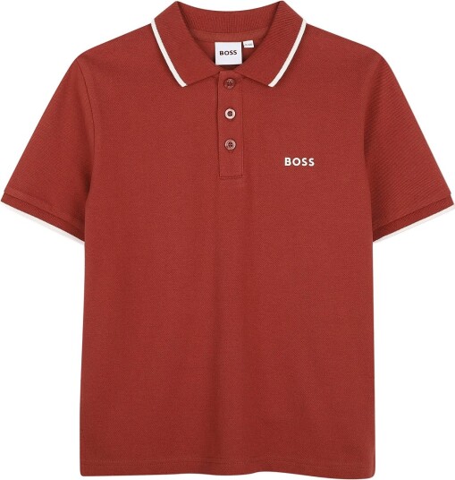 BOSS Short Sleeve Polo CRIMSON 140