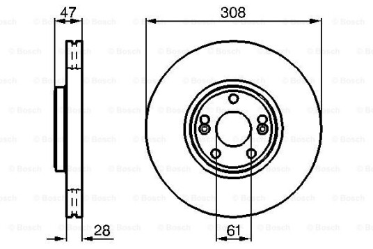 Bremseskive BOSCH 0 986 479 199 Bremseskive BOSCH 0 986 479 199