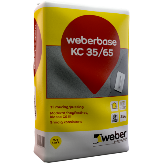 Weber Saint Gobain Pussmørtel KC35/65 Mur 25kg Weber Saint Gobain Pussmørtel KC35/65 Mur 25kg