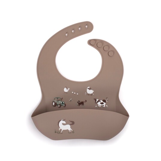 FILIBABBA Silicone bib with print Magic Farm FI-02746 FILIBABBA Silicone bib with print Magic Farm FI-02746