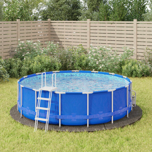 vidaXL Bassengduk lysegrå Ø396 cm polyester geotekstil vidaXL Bassengduk lysegrå Ø396 cm polyester geotekstil