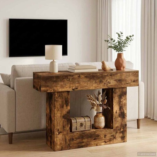 vidaXL Røkt Eik 101 x 30 x 74 cm