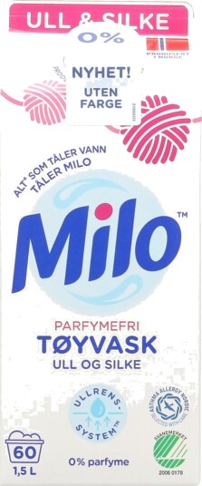 MILO PARFYMEFRI TØYVASK 1,5L MILO PARFYMEFRI TØYVASK 1,5L