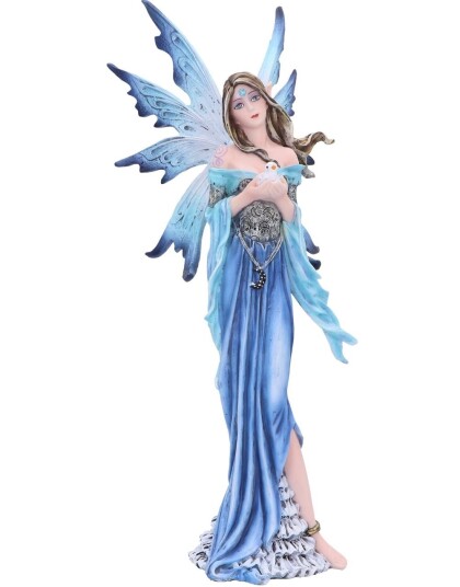 Celeste Vakker Blå Fairy Figur 27 cm
