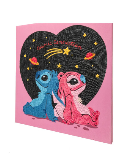 Crystal Art Stitch & Angel Cosmic Connection 30x30cm Crystal Art Sett Pink One Size