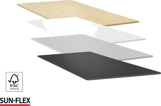 Sun Flex® Bordplate I Bjørkelaminat 120*80 Cm Sun Flex® Bordplate I Bjørkelaminat 120*80 Cm