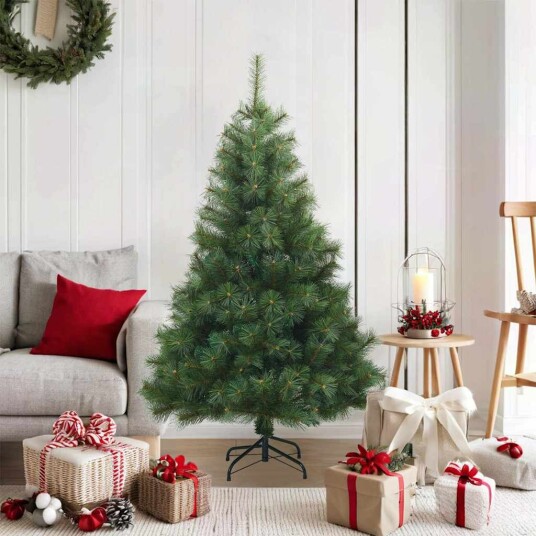  Kunstig sammensatt juletre med stativ grønn 120 cm PVC stål
