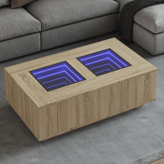 Salongbord med Infinity LED sonoma eik 116x69x40 cm 3284058