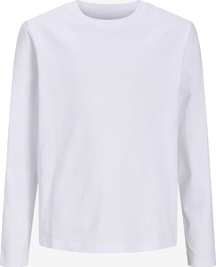 Jack & Jones Junior T skjorte Jjeorganic Rlx Tee Ls O Neckj Hvit