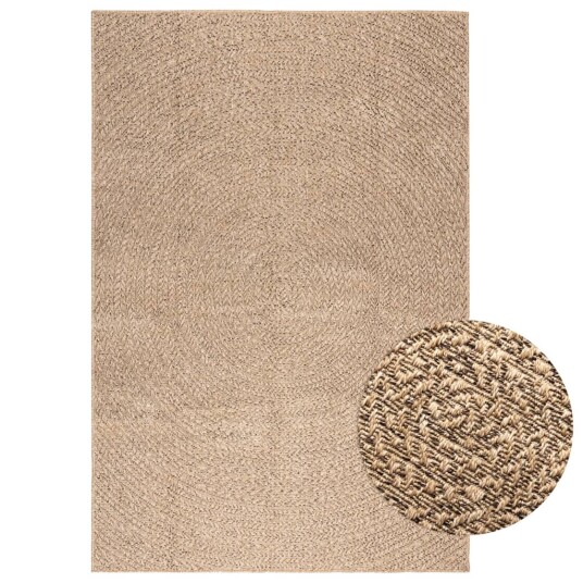 vidaXL Teppe 140x200 cm jute-utseende innendørs og utendørs vidaXL Teppe 140x200 cm jute-utseende innendørs og utendørs