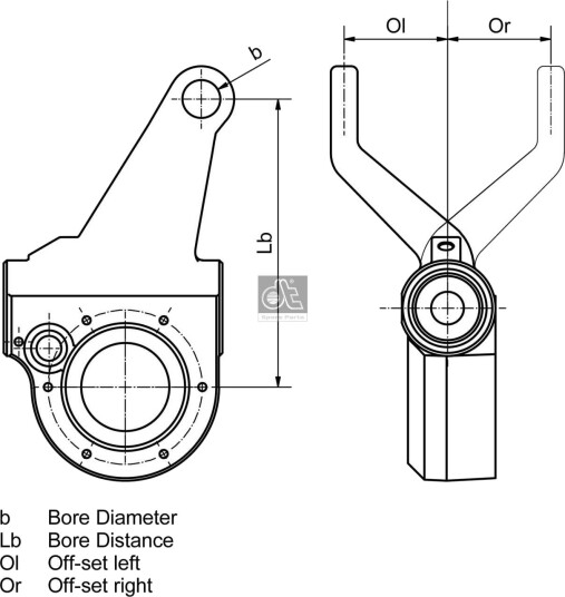 DT Spare Parts 4.60342 Stangsystemaktuator, bremseanlegg
