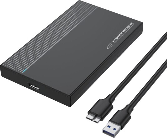 Esperanza Eksternt Harddiskkabinett USB 3.0 SATA III 2.5" Maks 6TB Svart
