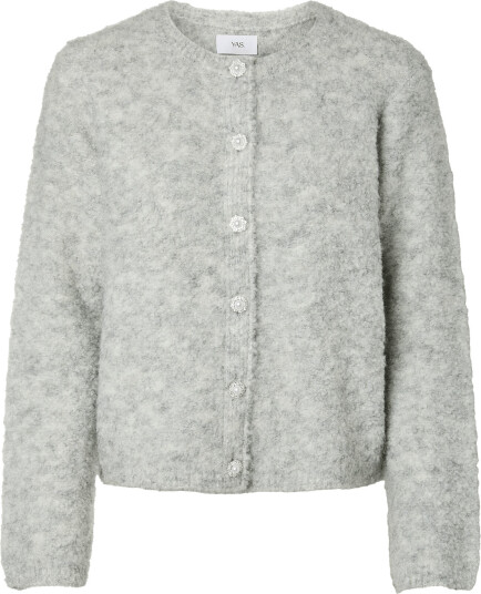YAS Yasplyra Ls Knit Cardigan Grey XS