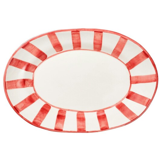 Pick A Poppy New Classic Serveringsfat 28 cm Vinrød